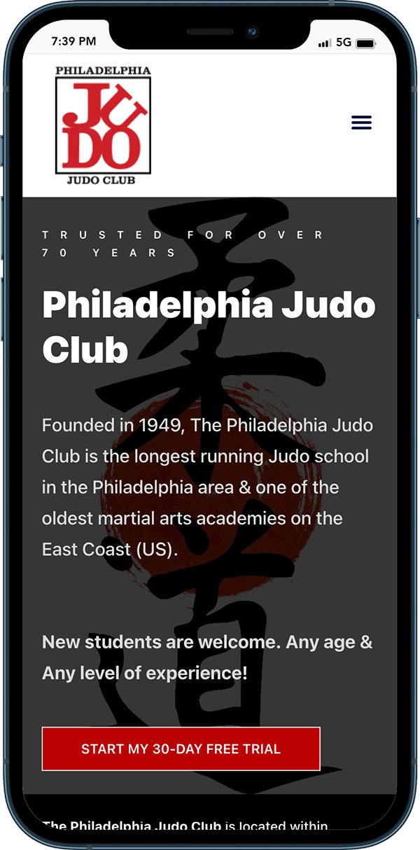 philadelphia judo club responsive mobile design | SEMDEEPDIVE | SEMDEEPDIVE philadelphia judo club responsive mobile design
