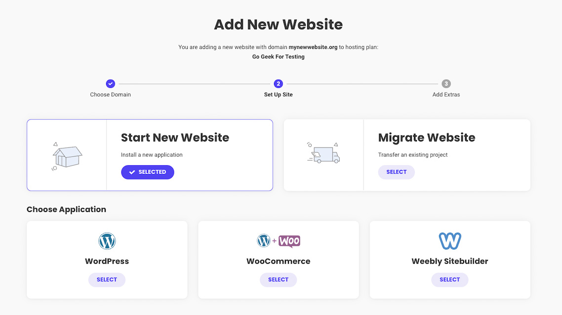 adding a new website to siteground