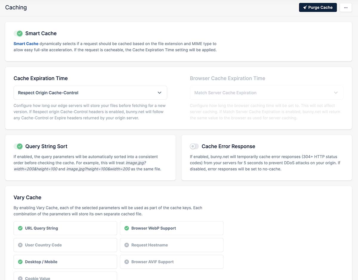 make your WP site faster with Bunny CDN cache