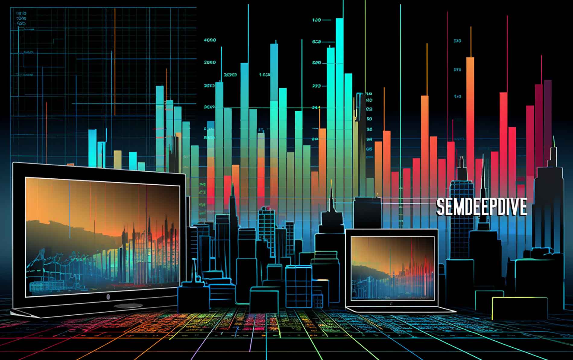 automated bidding in SEM artistic image | SEMDEEPDIVE automated bidding in SEM artistic image