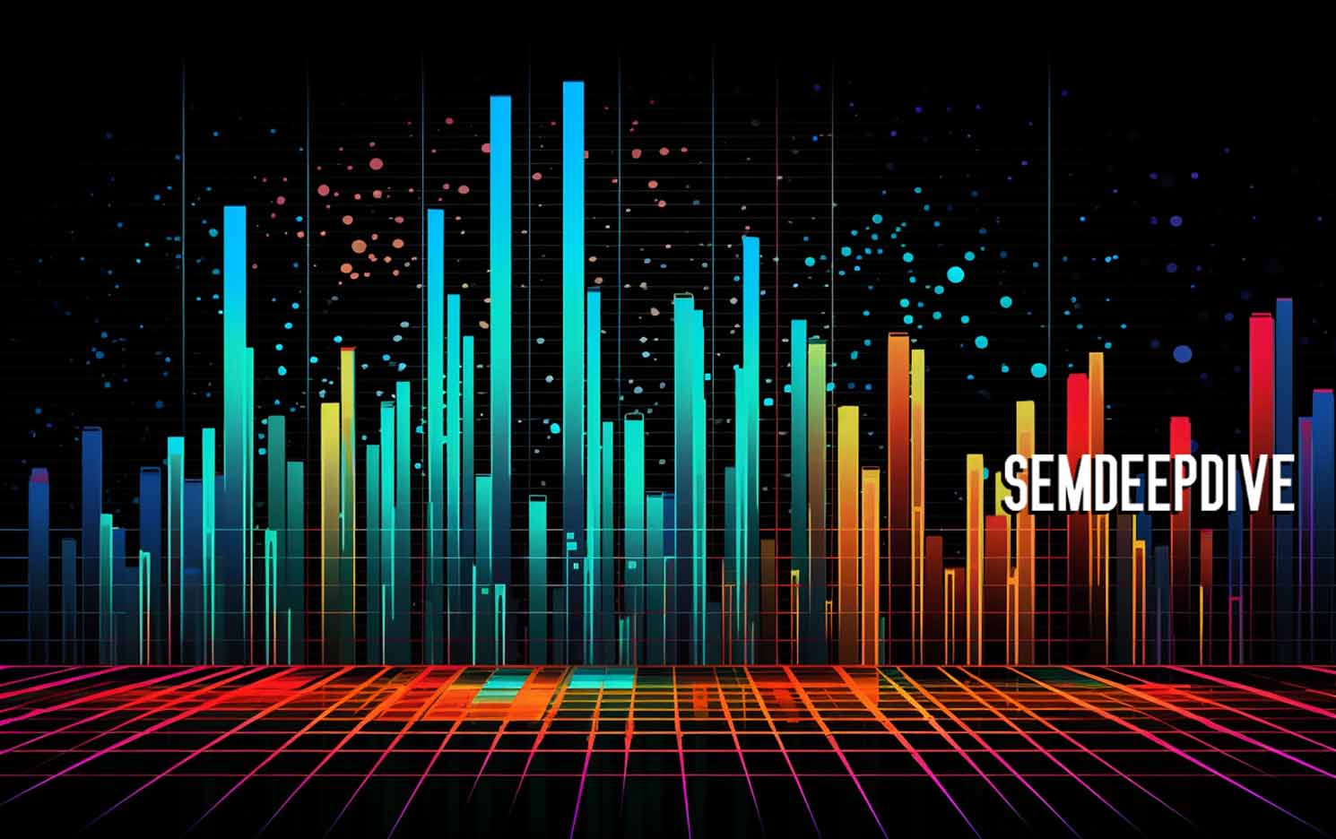 automated bidding in SEM deep dive | SEMDEEPDIVE | SEMDEEPDIVE automated bidding in SEM deep dive colorful data map